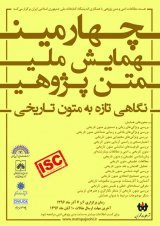 پوستر چهارمین همایش ملی متن پژوهی ادبی نگاهی تازه به متون تاریخی