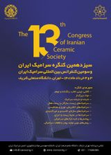 پوستر سیزدهمین کنگره سرامیک ایران و سومین کنفرانس بین المللی سرامیک ایران