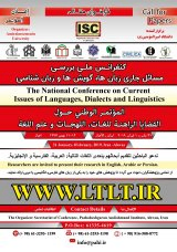 پوستر اولین کنفرانس ملی بررسی مسائل جاری زبان ها، گویش ها و زبان شناسی