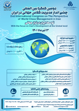 پوستر دومین کنگره بین المللی چشم انداز مدیریت کلاس جهانی در ایران - توسعه ایران در تراز جهانی