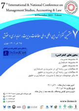 پوستر هفتمین کنفرانس بین المللی و ملی مطالعات مدیریت، حسابداری و حقوق